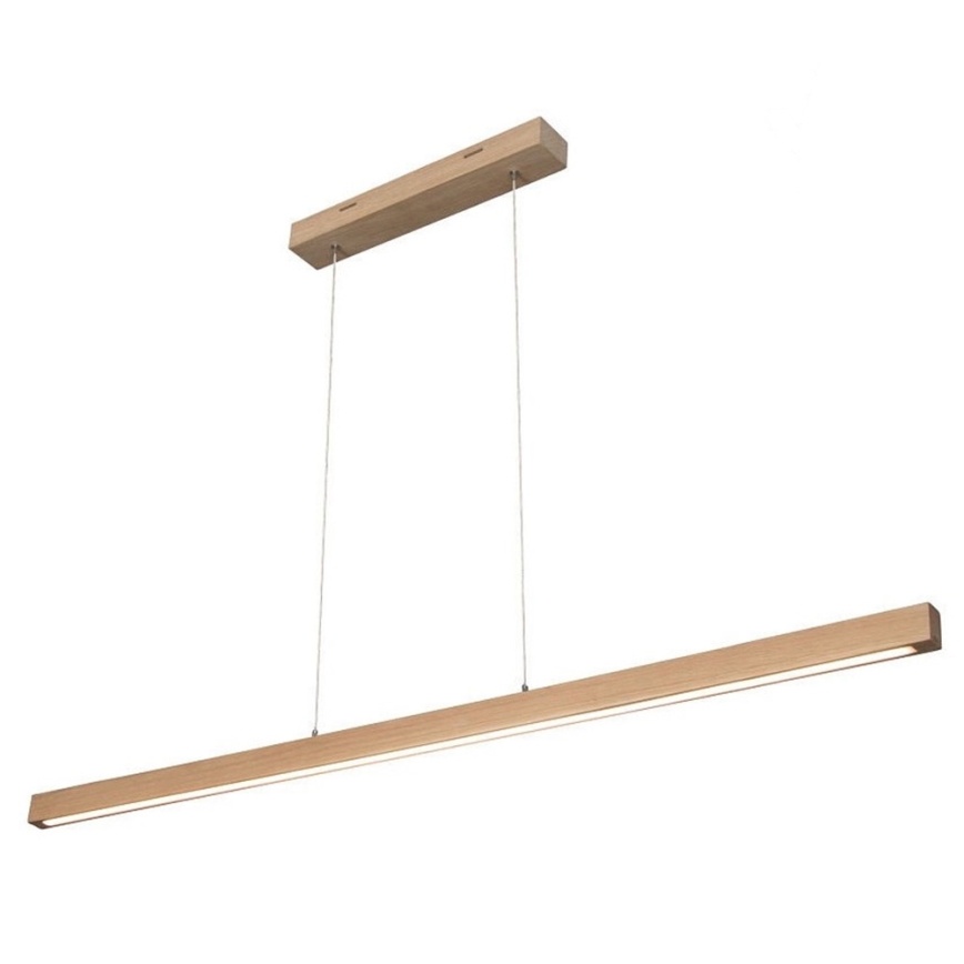 Lámpara colgante LED regulable con cable SMAL LED/18W/230V, acabado roble