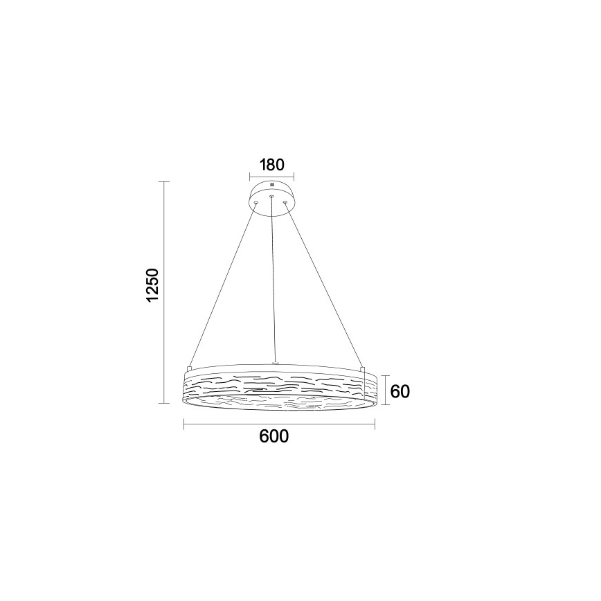 Lámpara colgante LED regulable suspendida por cable ALIANZ LED/45W/230V 3000-6000K Ø 60 cm + mando a distancia