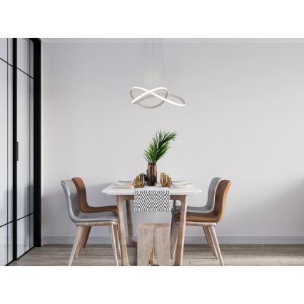 Lámpara colgante LED regulable con cable LED/85W/230V 3000-6500K Ø 60 cm + mando a distancia