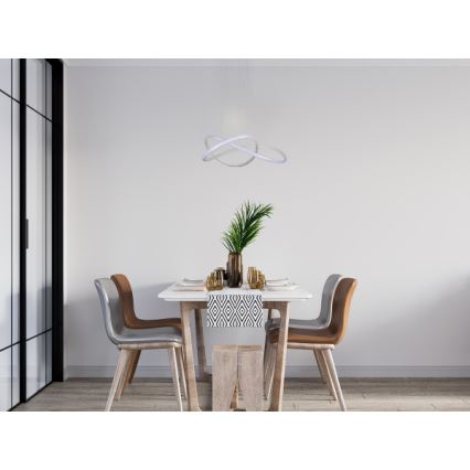 Lámpara colgante LED regulable con cable LED/85W/230V 3000-6500K Ø 60 cm + mando a distancia