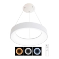 Lámpara colgante LED regulable en cable NEST LED/40W/230V 3000-6500K blanca + mando a distancia