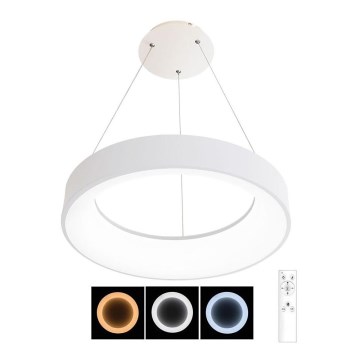 Lámpara colgante LED regulable en cable NEST LED/40W/230V 3000-6500K blanca + mando a distancia