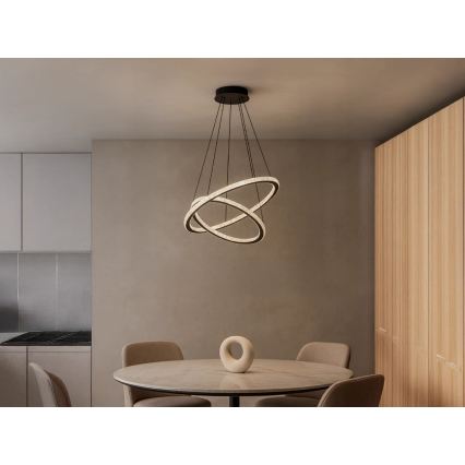 Lámpara colgante LED regulable sobre cable LED/150W/230V 3000-6500K + mando a distancia