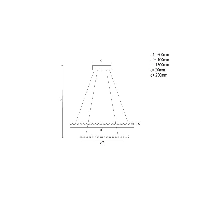 Lámpara colgante LED regulable sobre cable LED/150W/230V 3000-6500K + mando a distancia