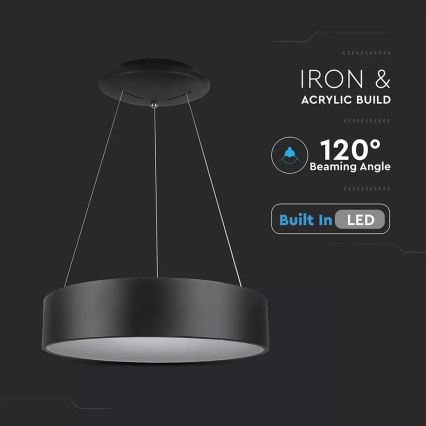 Lámpara colgante LED regulable suspendida por cable LED/30W/230V