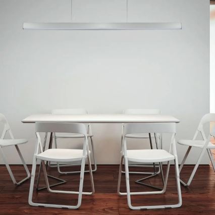 Lámpara colgante LED SAMSUNG CHIP LED/40W/230V 4000K plateado