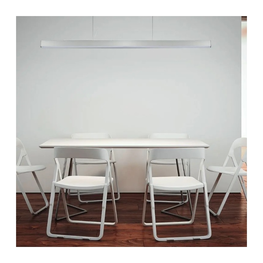 Lámpara colgante LED SAMSUNG CHIP LED/40W/230V 4000K plateado