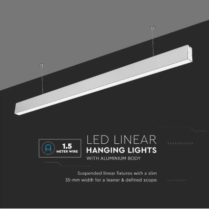 Lámpara colgante LED SAMSUNG CHIP LED/40W/230V 4000K plateado