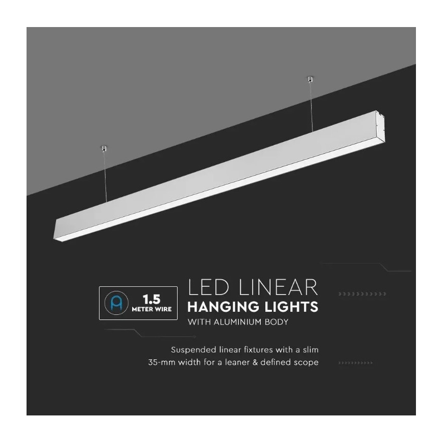 Lámpara colgante LED SAMSUNG CHIP LED/40W/230V 4000K plateado