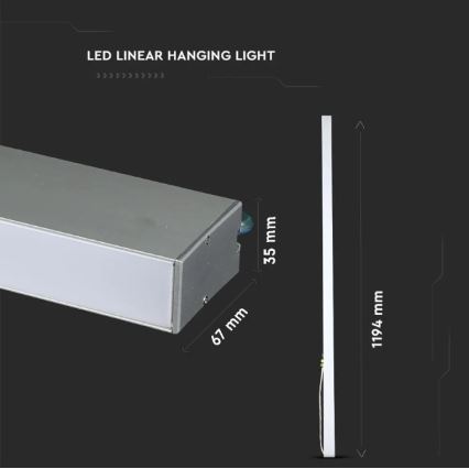 Lámpara colgante LED SAMSUNG CHIP LED/40W/230V 4000K plateado