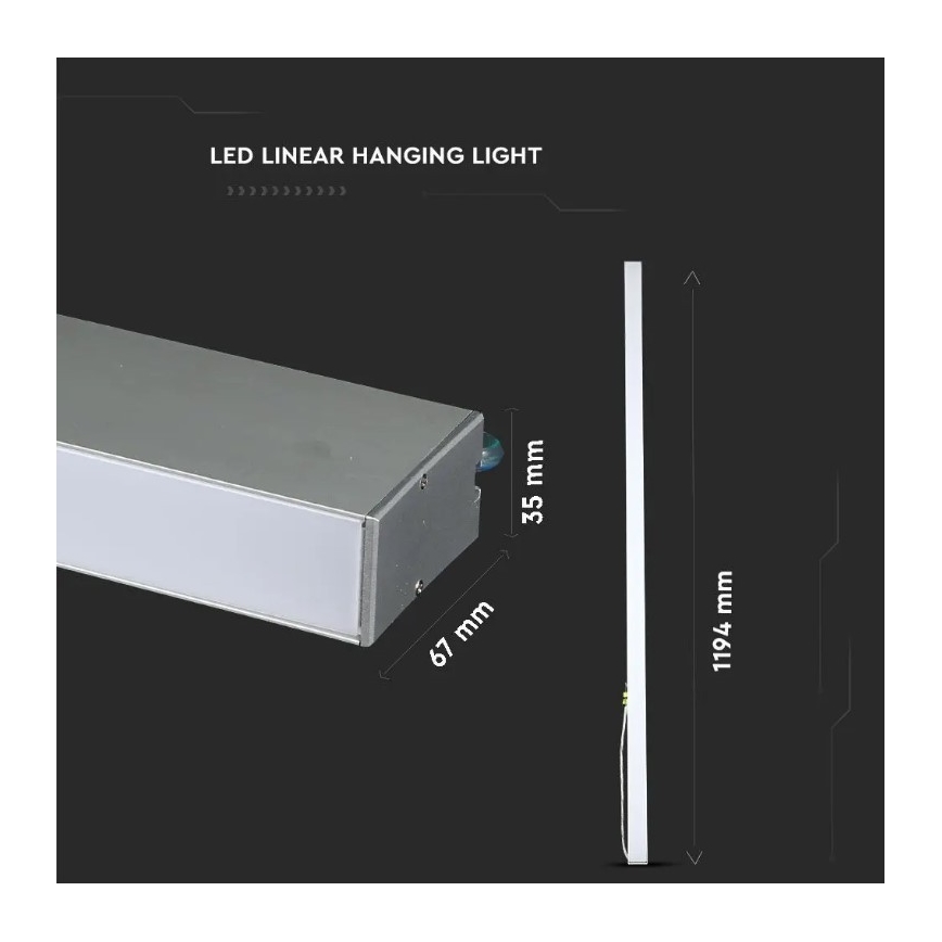 Lámpara colgante LED SAMSUNG CHIP LED/40W/230V 4000K plateado