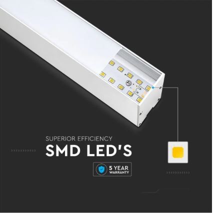 Lámpara colgante LED SAMSUNG CHIP LED/40W/230V 6400K blanco