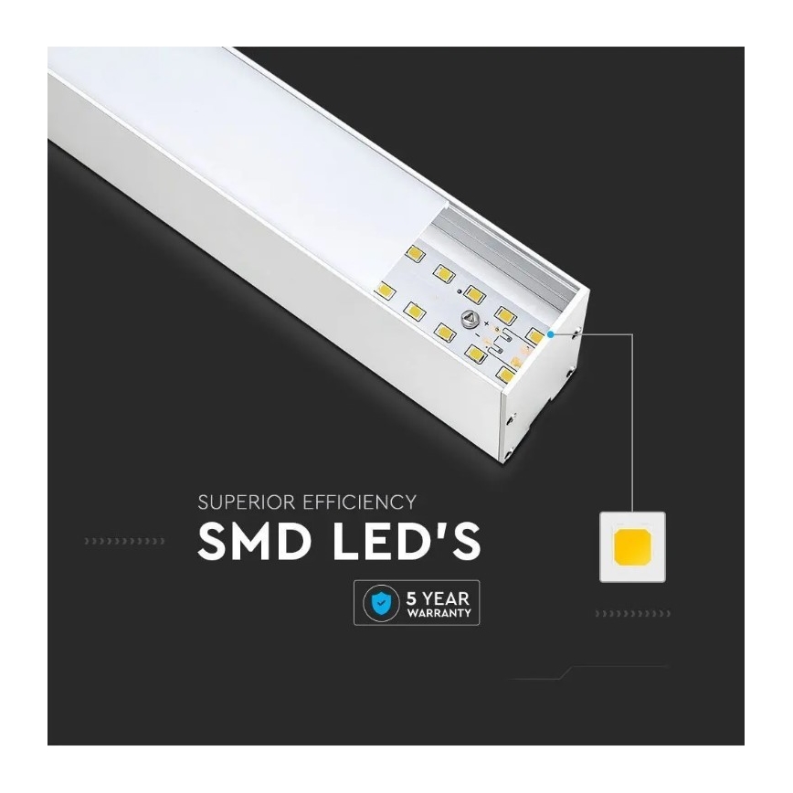 Lámpara colgante LED SAMSUNG CHIP LED/40W/230V 6400K blanco