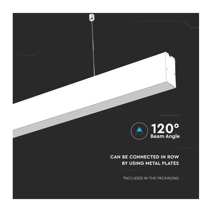Lámpara colgante LED SAMSUNG CHIP LED/40W/230V 6400K blanco
