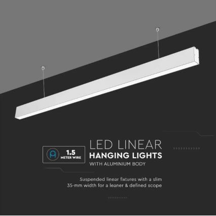 Lámpara colgante LED SAMSUNG CHIP LED/40W/230V 6400K blanco