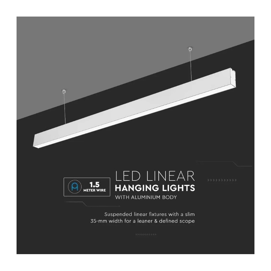Lámpara colgante LED SAMSUNG CHIP LED/40W/230V 6400K blanco