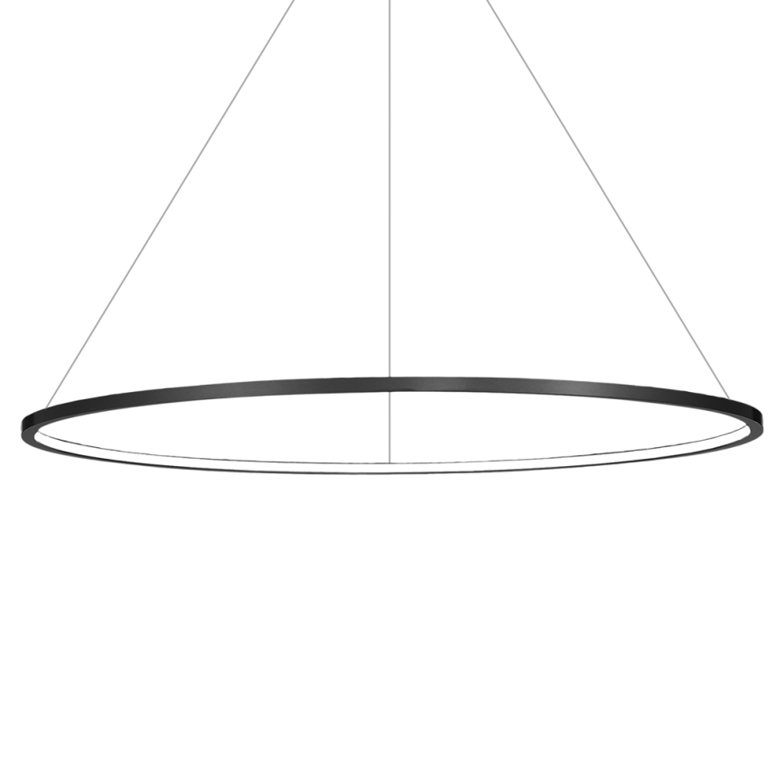 Lámpara colgante LED SATURNO, suspendida por cable, LED/65W/230V, Ø 120 cm, IP44, negra