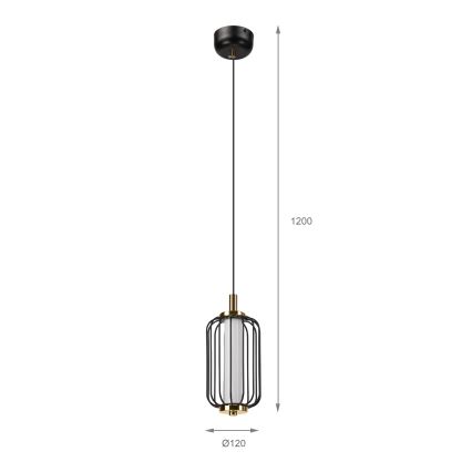 Lámpara colgante LED suspendida en cable BONNIE LED/10W/230V 3000K negra