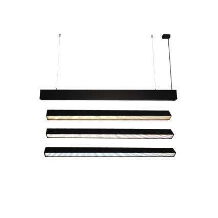 Lámpara colgante LED suspendida en cable LED/55W/230V 3000/4000/6500K 120 cm negra