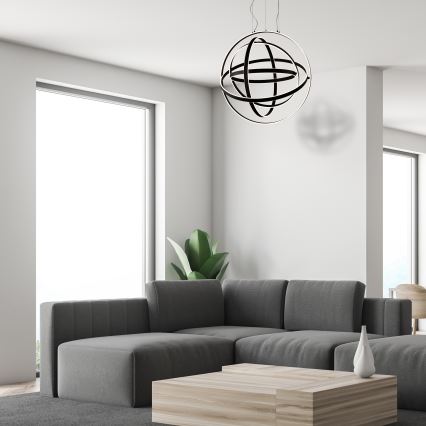 Lámpara colgante LED suspendida por cable COPERNICUS LED/260W/230V negra