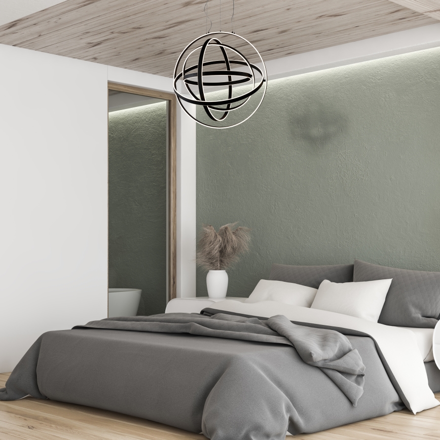 Lámpara colgante LED suspendida por cable COPERNICUS LED/260W/230V negra