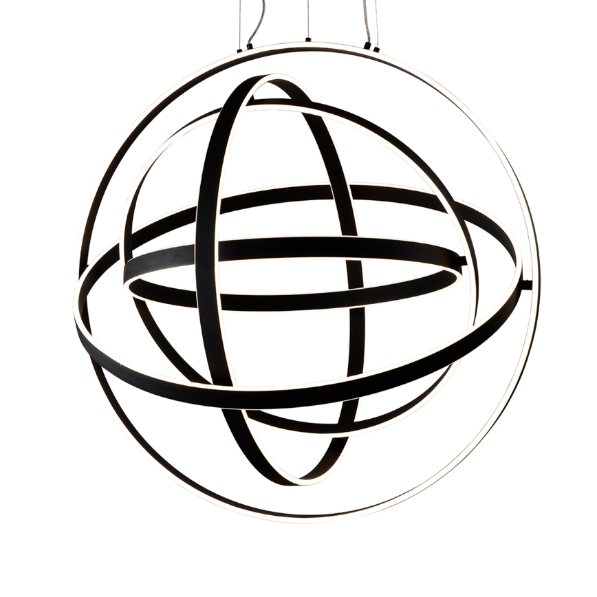 Lámpara colgante LED suspendida por cable COPERNICUS LED/260W/230V negra