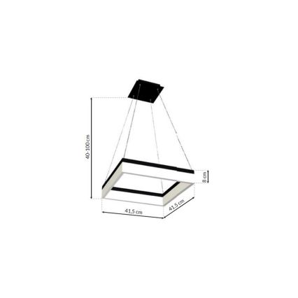 Lámpara colgante LED suspendida por cable NERO LED/32W/230V