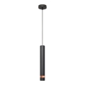 Lámpara colgante LED TUBA 1xGU10/4,8W/230V negro/cobre