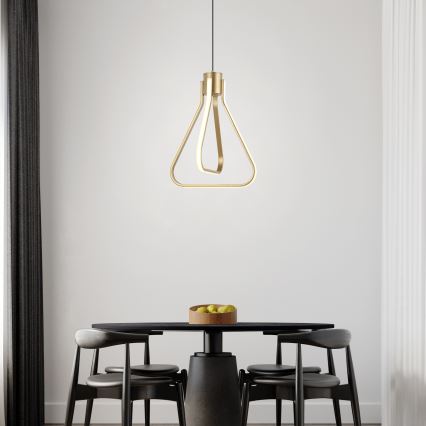 Lámpara colgante LED ZING con cable LED/19W/230V dorada