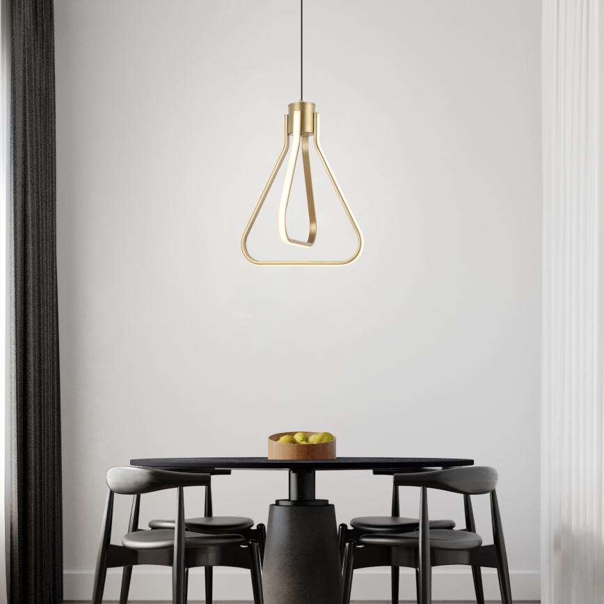 Lámpara colgante LED ZING con cable LED/19W/230V dorada