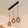 Lámpara colgante LILI 3xE27/15W/230V negro/gris
