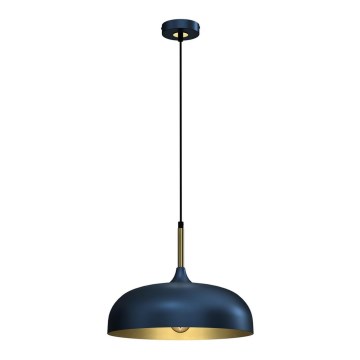 Lámpara colgante LINCOLN 1xE27/60W/230V diá. 35 cm azul