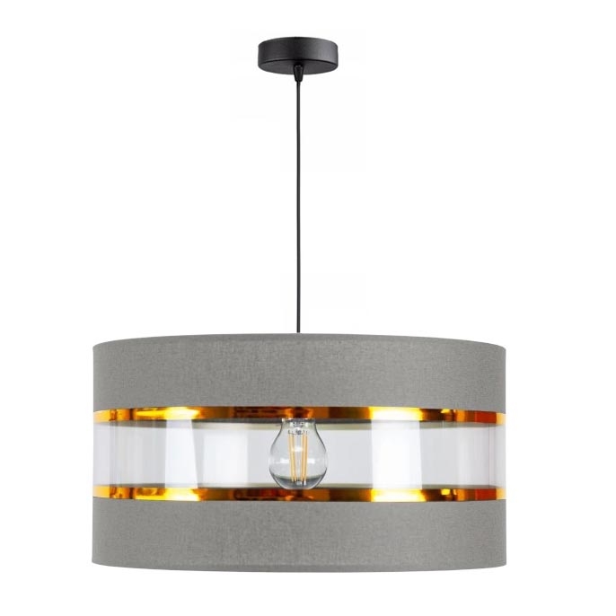 Lámpara colgante LIND 1xE27/60W/230V gris