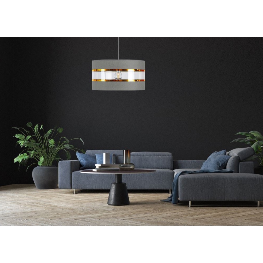 Lámpara colgante LIND 1xE27/60W/230V gris