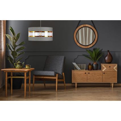 Lámpara colgante LIND 1xE27/60W/230V gris