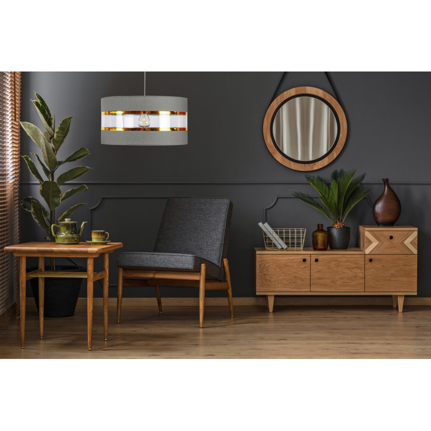 Lámpara colgante LIND 1xE27/60W/230V gris