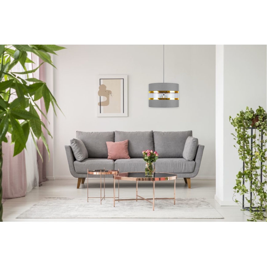 Lámpara colgante LIND 1xE27/60W/230V gris