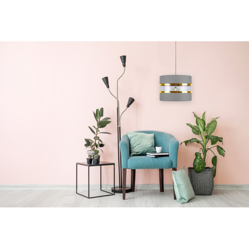 Lámpara colgante LIND 1xE27/60W/230V gris