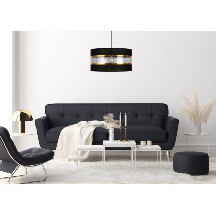 Lámpara colgante LIND 1xE27/60W/230V negro