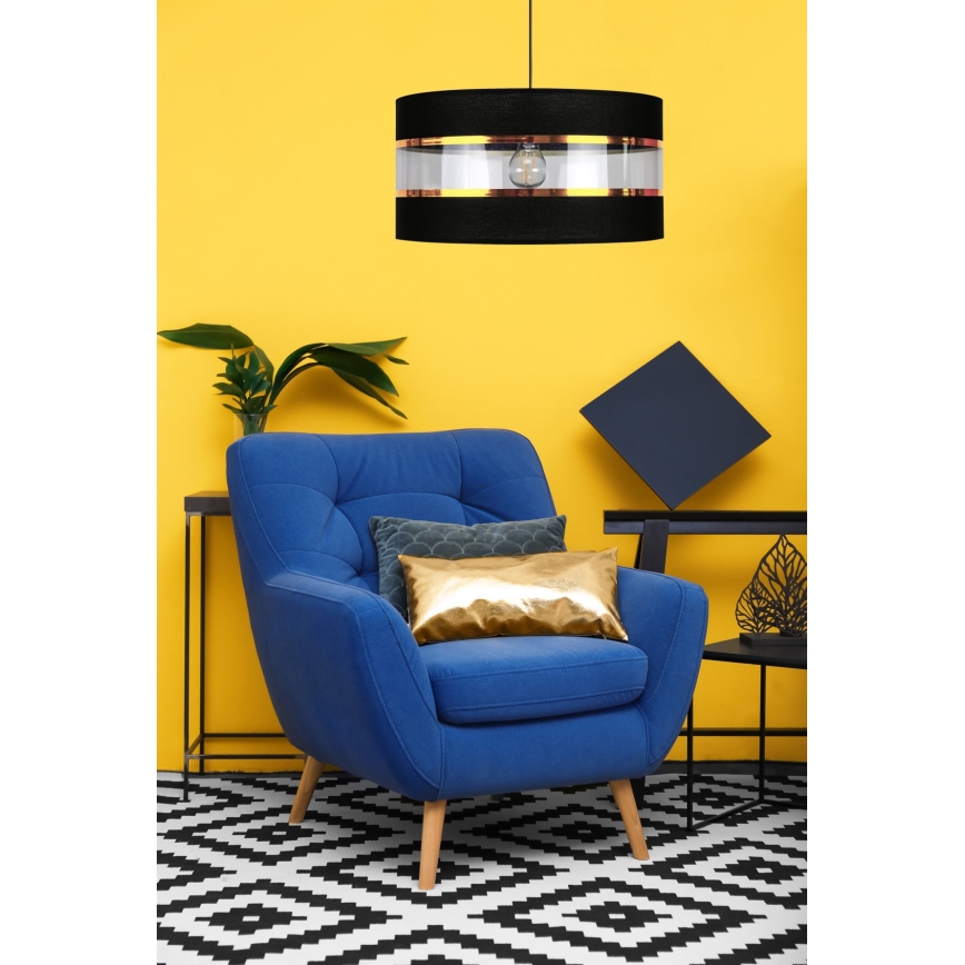 Lámpara colgante LIND 1xE27/60W/230V negro