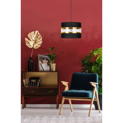 Lámpara colgante LIND 1xE27/60W/230V negro
