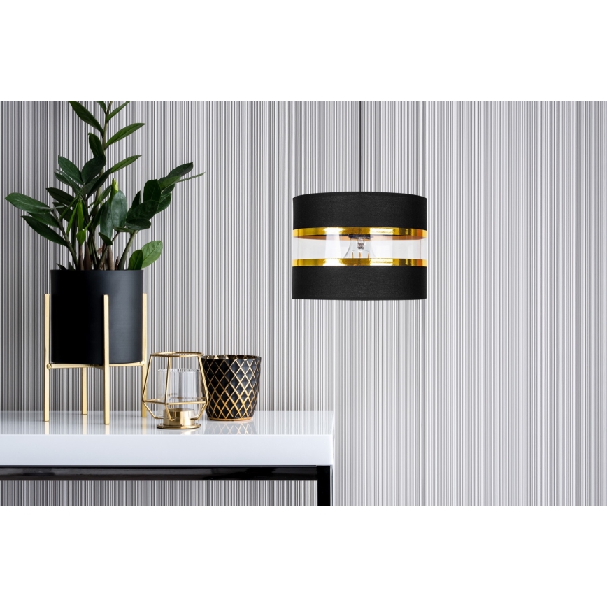 Lámpara colgante LIND 1xE27/60W/230V negro