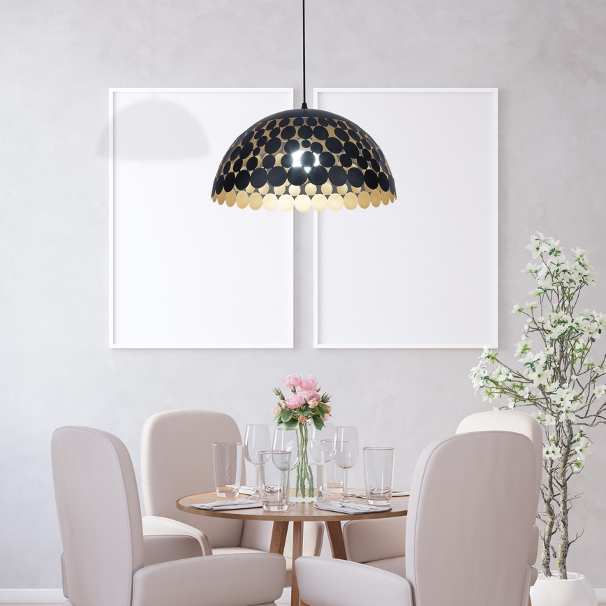 Lámpara colgante LISA BLACK 1xE27/60W/230V