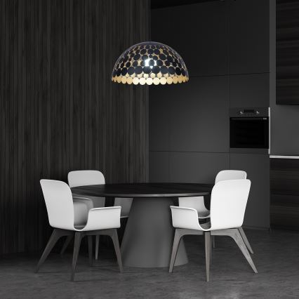 Lámpara colgante LISA BLACK 1xE27/60W/230V