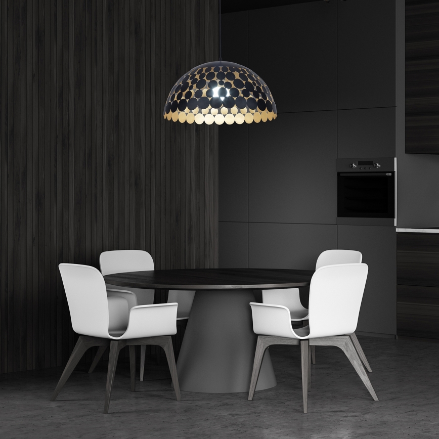 Lámpara colgante LISA BLACK 1xE27/60W/230V
