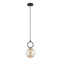 Lámpara colgante LISTER 1xE14/10W/230V negro/ahumado beige