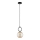 Lámpara colgante LISTER 1xE14/10W/230V negro/ahumado beige