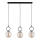 Lámpara colgante LISTER 3xE14/10W/230V negro/ahumado beige