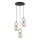 Lámpara colgante LISTER 3xE14/10W/230V negro/ahumado beige