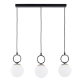 Lámpara colgante LISTER 3xE14/10W/230V negro/blanco